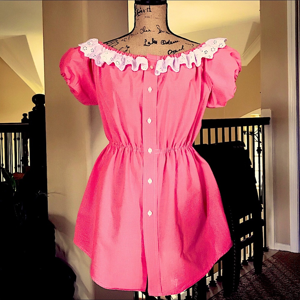 Coral Pink Shirt Dress